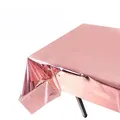 Nappe jetable en feuille métallique or rose pour décorations de fête festives - 1M*2.7M / Or rose
