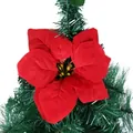 Fleur de poinsettia de Noël artificielle rouge détaillée pour votre décoration - 20cm*20cm / Rouge
