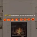 Halloween pumpkin garland banner with 8 scary faces for fireplace decor, 3m length - 8 Different Expression Pumpkins (WZ-31)