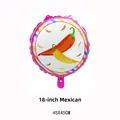18 inch Mexican chili pepper foil balloon decoration for festivals, 45x45cm size. - Mexican Chili Pattern / 50 Pieces/Pack (Large Round)
