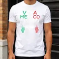 Unisex-T-Shirt aus weißer Baumwolle mit Viva Mexico Cabrones-Grafikdesign - XS / Tops / Schwarz