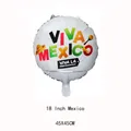 18-Zoll Viva Mexico Unabhängigkeitstag runder Folienballon für Partydekorationen - Feiertagsalphabet
