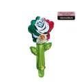 Mexico theme rose shaped foil balloon for Independence Day celebration party decor - Straight Stem Rose / Pack of 50