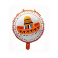 18 Zoll runder Folienballon mit buntem mexikanischem Sombrero-Hut für die Dekoration - Mexikanischer Sombrero-Hut / 18 Zoll