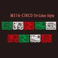 Bannière mexicaine Cinco de Mayo en plastique avec des drapeaux ajourés rouge blanc vert - Style Cinco de Mayo (MS16) / Rouge Blanc Vert Tricolore