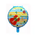 18-Zoll runder Folienballon mit mexikanischer Gitarre Kaktus und Streifenmuster - Gitarre