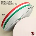 Sangle tricolore rouge blanc vert, largeur 2cm pour les médailles et les travaux manuels - Largeur 2cm Rayures Rouges Blanches Vertes / 50m/Rouleau