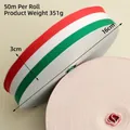 Rouleau de ruban tricolore de 50m rouge blanc et vert pour médailles et décorations - Largeur 3cm Rayures Rouges Blanches Vertes / 50m/Rouleau