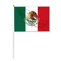 Bandiera a mano Messico Giorno dell'Indipendenza 14x21cm poliestere mini banner - Stile contorno mappa (Stile 2)