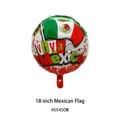 18 Zoll runder Mexiko-Flaggen-Folienballon für die Dekoration zum Unabhängigkeitstag - Viva Mexico Flagge