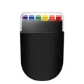 Professionele regenboog schminkstick geschikt voor sportevenementen en diverse festivals - 6-Kleuren Regenboogstijl / Regenboog Iriserend Zwart
