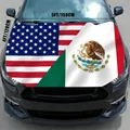 Housse de protection de capot de voiture avec drapeau USA Mexique 120x150cm - Style de Drapeau Commun USA et Mexique (YA0011) / 120*150CM