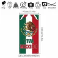 Grande bannière verticale pour le jour de l'indépendance du Mexique décoration fête - Bannière Décorative Verticale (XYMXGMF04032501) / 90x180cm