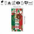 Bannière fête de l'indépendance du Mexique avec texte Viva Mexico, variante SKU 90x180cm - Décoration Viva Mexico (XYMXGMF04032502) / 90x180cm