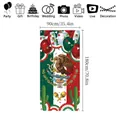 Banner verticale 90x180cm Giorno Indipendenza Messico con emblema per decorazioni festa - Striscione Fondale Festa (XYMXGMF04032503) / 90x180cm