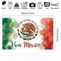 Striscione festa indipendenza Messico con stemma, dimensione 180x110cm. - Striscione Grande Acquerello (XYMXGHF04032507) / 180x110cm