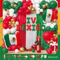 Mexikanisches Flaggen-Ballongirlanden-Set für Dekorationen zum Unabhängigkeitstag - Mexiko Unabhängigkeitstag Deko-Ballon (MXGG-03) / 50 Stück