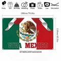 Grande bandiera banner Viva Mexico 180x110cm per decorazione festa indipendenza - Striscione Emblema Aquila (XYMXGHF04032508) / 180x110cm