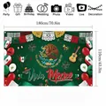 Striscione festa indipendenza Messico con design Viva Mexico, 180 cm x 110 cm - Decorazione Chitarra Festa (XYMXGHF04032509) / 180x110cm