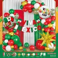 Mexico National Day balloon decoration kit with red green white flag theme foil balloons - Mexico Independence Day Decor Balloon (MXGG-06) / 50 Pieces