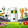 Three-color face paint stick for football fans with Brazil flag colors - World Cup Fan Face Paint - Brazil