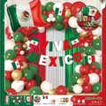 Mexican Independence Day balloon arch kit with Viva Mexico banner and flag foil balloons - Mexico Independence Day Decor Balloon (MXGG-016) / 50 Pieces
