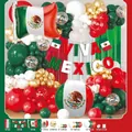 Complete Mexican Independence Day balloon arch kit with flags and banner - Mexico Independence Day Decor Balloon (MXGG-017) / 50 Pieces