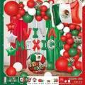 Mexican Independence Day balloon decoration set with national flag and Viva Mexico banner - Mexico Independence Day Decor Balloon (MXGG-023) / 50 Pieces