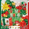 Mexican Independence Day balloon arch kit with national flag and star foil balloons - Mexico Independence Day Decor Balloon (MXGG-026) / 50 Pieces