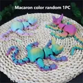 Articulated 3D printed hairless cat ornament in random macaron gradient color finish - 23CM / Rainbow Random