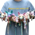 Articulated 3D printed Sphynx cat figurine in macaron colors - 50cm / Rainbow Random