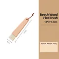 Beukenhouten bakkwast voor BBQ en bakken met 18cm platte houten handgreep keuken - Beukenhout Platte Borstel (1343051)