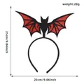 Glittery bat headband for Halloween party costumes with dimensions - One Size / Orange-Red Bat Headband