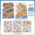 Infeel.Me Grotto Mystery 3D scene DIY sticker set with three PET sheets and a background card - 4-Piece Set (1 Scenery Card + 3 PET Stickers) / Grotto Mystery (Series 39)