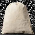 Sac en coton naturel avec cordon de serrage et tissu respirant pour un rangement polyvalent - 35x40cm / Blanc Naturel