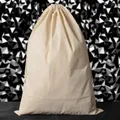 Sac durable en coton naturel avec cordon de serrage et tissu respirant pour le rangement - 50x70cm / Blanc Naturel
