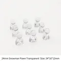 Transparente Spielfiguren in Schneemannform aus Acryl, 24x16x12 mm für Brettspiele - 24*16*12mm Schneemann-Stück / Transparent