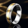 2-e-3 Outer Ball With Two Gold Lines 6mm (refundable And Exchangeable If Fading). / Size 7