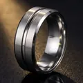 Sleek men's stainless steel spinning ring featuring a brushed finish and minimalist design - 18-a-1 Steel Color / Size 7