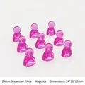 Transparente rosenrote Spielfiguren in Schneemannform aus Acryl für Brettspiele - 24*16*12mm Schneemann-Stück / Transparentes Rosérot