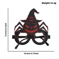 Halloween decorative pumpkin spider glasses with red glitter for spooky party outfits - Witch Hat Spider Style