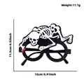 Spooky Halloween skeleton decorative glasses frame for party props, 15cm width model - Skull Axe Style
