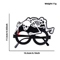 Decorative Halloween skeleton glasses frame for spooky party costumes and events - Skull Scissors Style