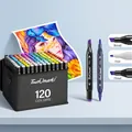 Professional Touchmark 120 colors dual-tip alcohol art marker set with black carrying bag - 120 Colors Single Shoulder Bag Classic Set