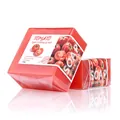 Handgemachte rote Tomaten-Ätherische-Öl-Seife zur Tiefenreinigung und Hautpflege. - Tomatenseife (Englisches Etikett)