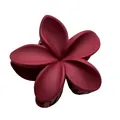 Elegant large matte burgundy flower hair claw clip for stylish women's updo hair styles - Matte Bauhinia Flower Claw Clip [burgundy]