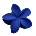 Elegant matte blue flower-shaped hair claw clip for high bun and ponytail styling - Matte Bauhinia Flower Claw Clip [royal Blue]