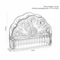 Nordic crystal glass napkin holder featuring sunflower patterns and a ribbed stable base - Five Sunflowers Tissue Holder