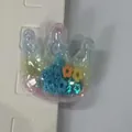 Élastique à cheveux couronne scintillante pour filles avec décorations étoiles et fleurs - Barrettes Couronne / Arc-en-ciel Dégradé