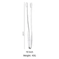 Premium 10-inch 304 stainless steel BBQ tongs with non-slip grip holes for kitchen - 10 Inch 1.2mm Style / Silver